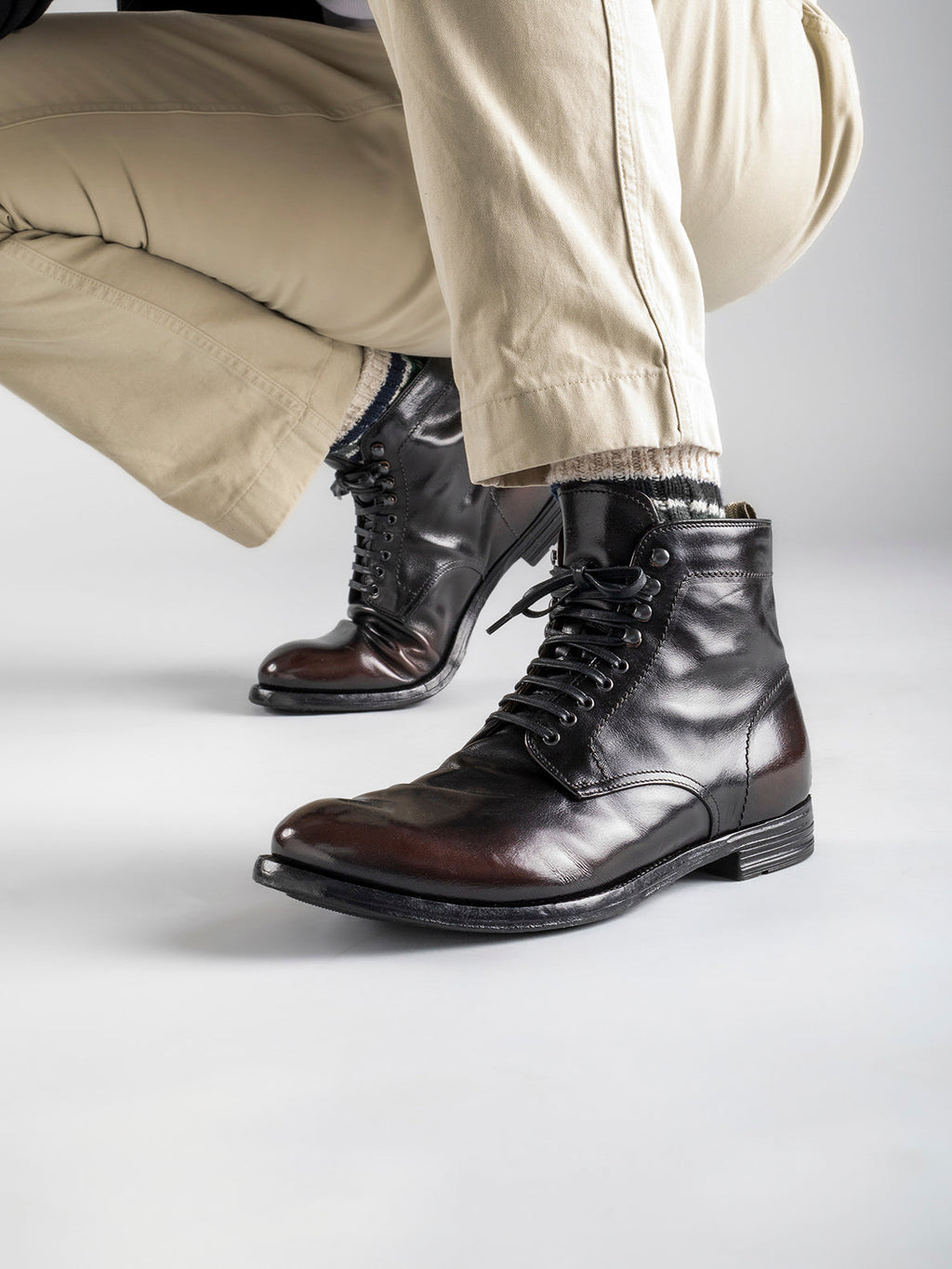 ANATOMIA 013 - Black Leather Ankle Boots - image 6,side view