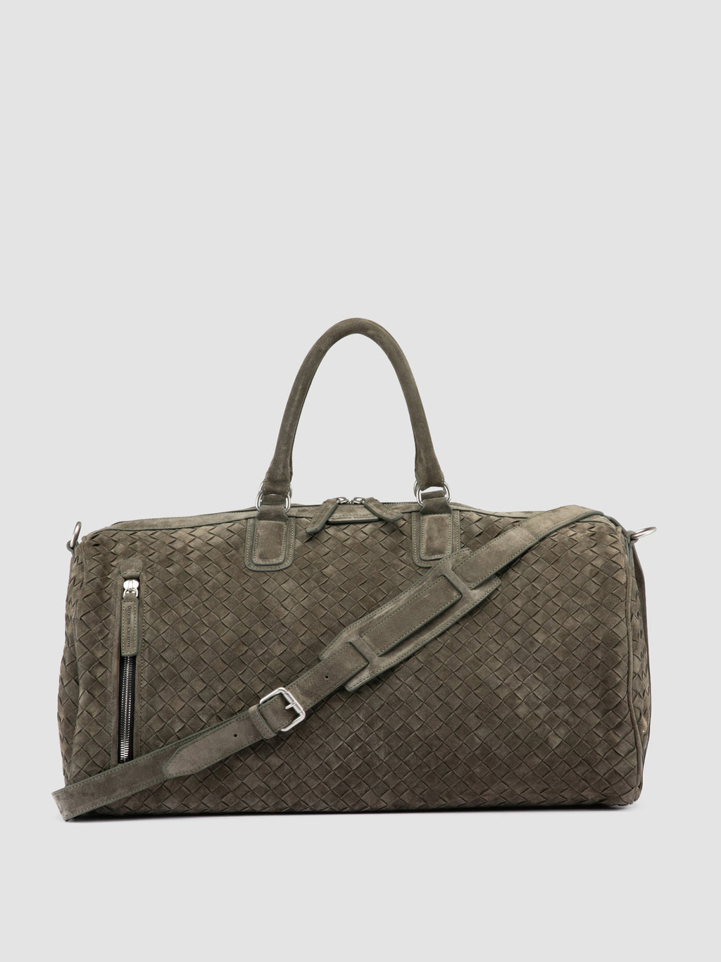 ARMOR 01 - Brown Wowen Suede Weekender - image 1,side view