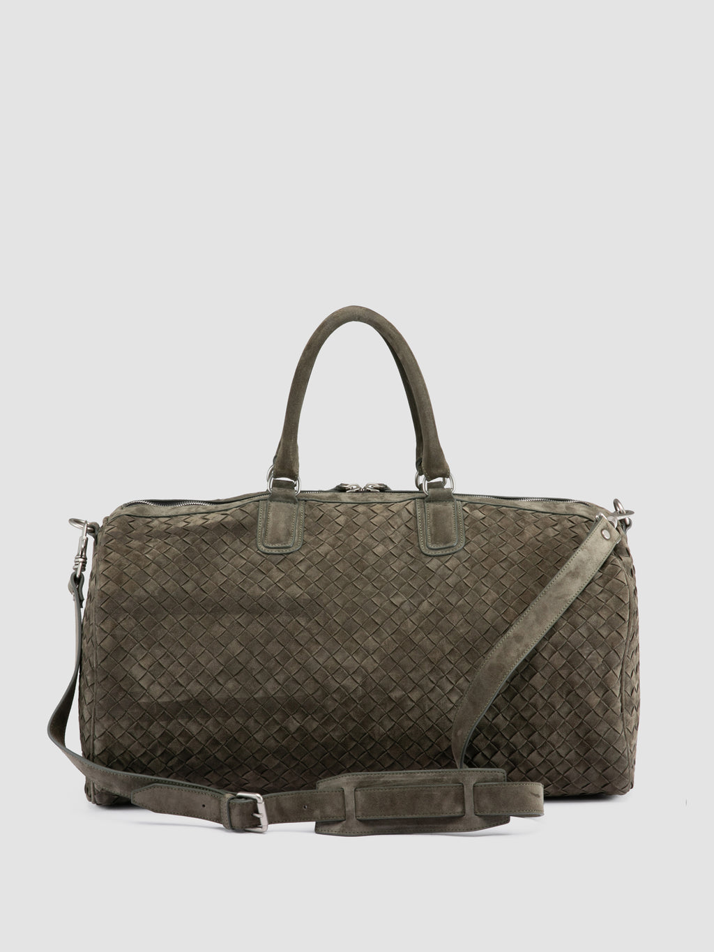 ARMOR 01 - Brown Wowen Suede Weekender - image 5,side view