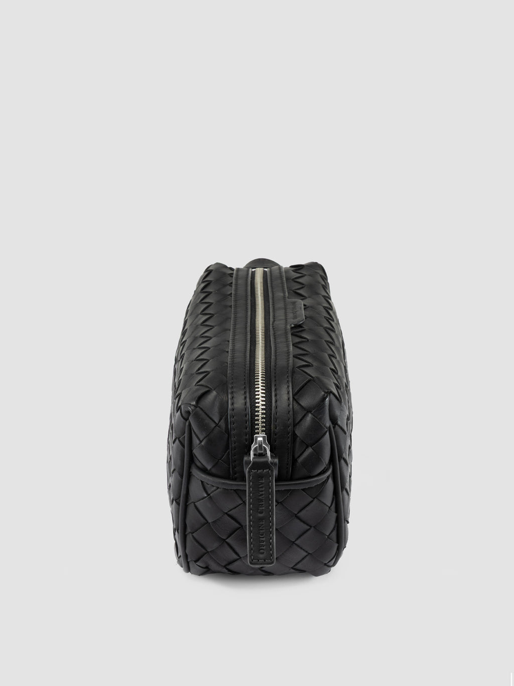 ARMOR 014 - Black Woven Leather Pouch - image 5,side view