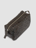 ARMOR 014 - Dark Brown Woven Leather Pouch - thumb image 2,side view