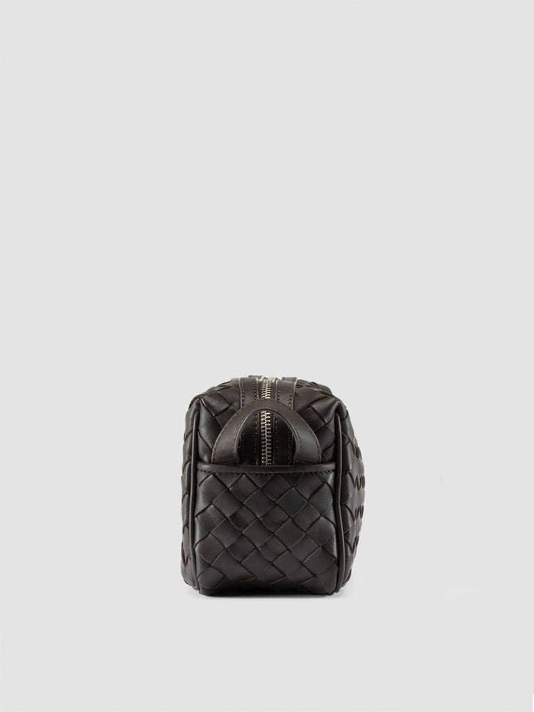ARMOR 014 - Dark Brown Woven Leather Pouch