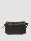 ARMOR 014 - Dark Brown Woven Leather Pouch - thumb image 4,side view