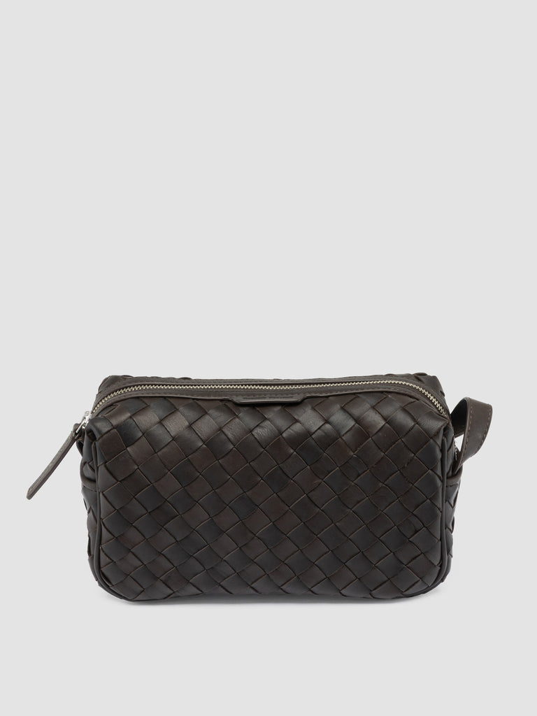 ARMOR 014 - Dark Brown Woven Leather Pouch