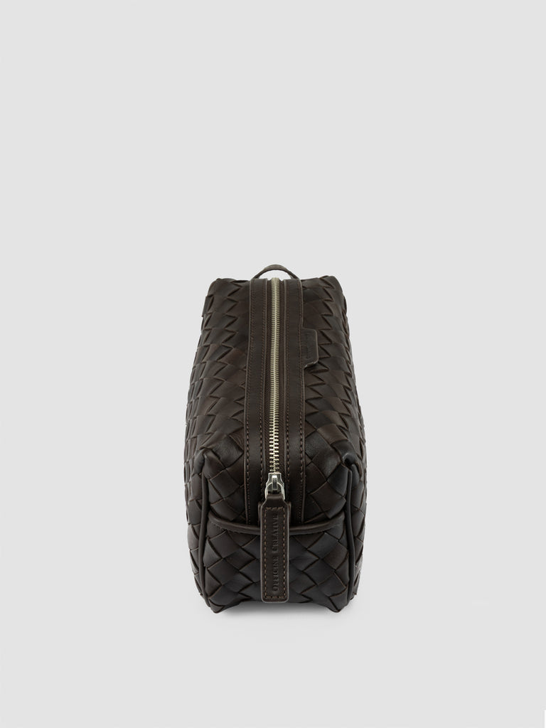 ARMOR 014 - Dark Brown Woven Leather Pouch