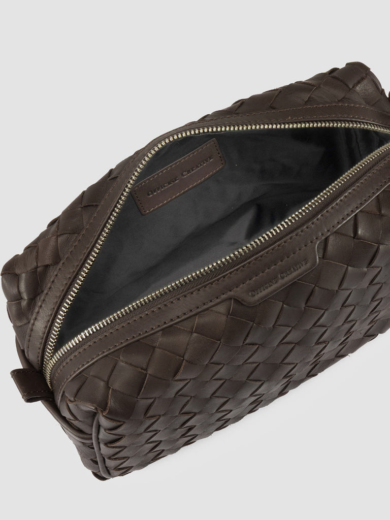 ARMOR 014 - Dark Brown Woven Leather Pouch