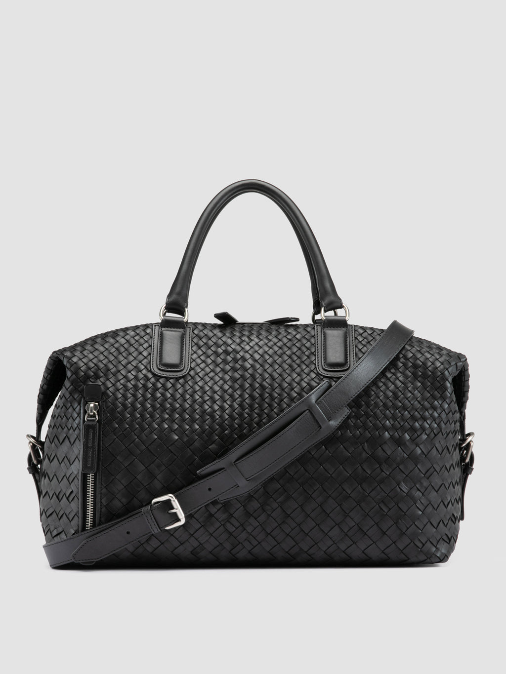 ARMOR 019 - Black Leather Travel Bag - image 1,side view