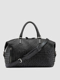 ARMOR 019 - Black Leather Travel Bag - thumb image 1,side view