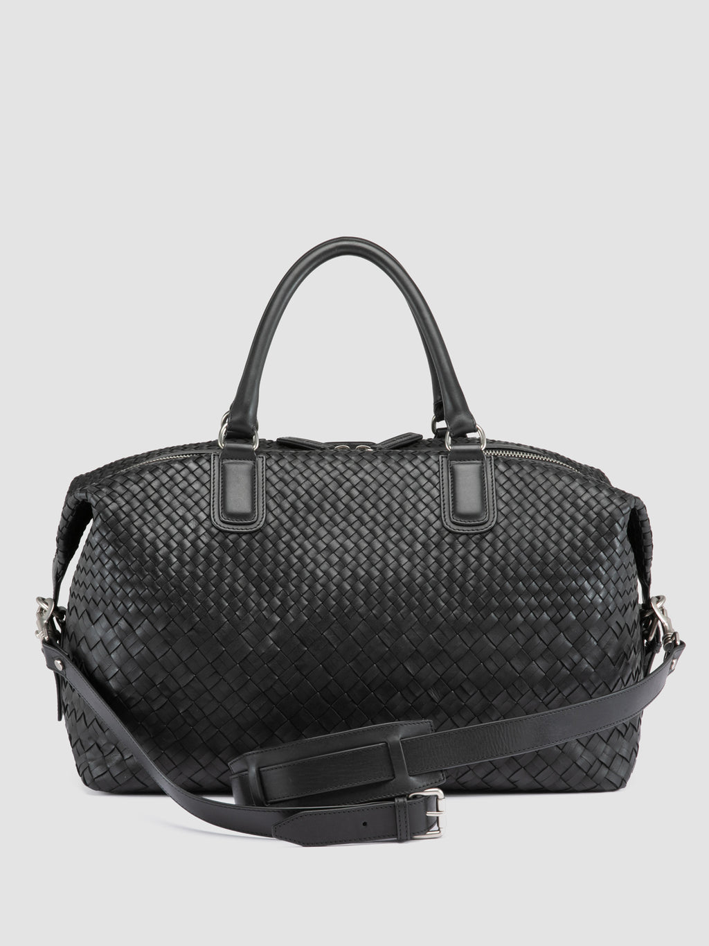 ARMOR 019 - Black Leather Travel Bag - image 5,side view