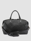 ARMOR 019 - Black Leather Travel Bag - thumb image 5,side view