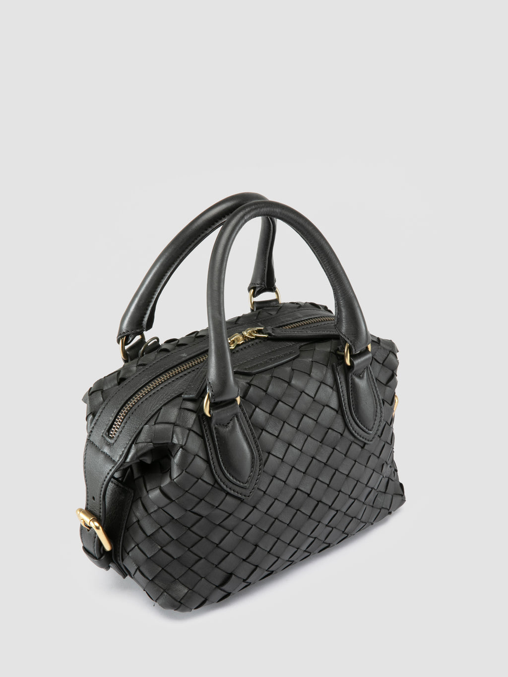 AURA 002 - Black Leather Handle Bag - 1