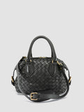 AURA 002 - Black Leather Handle Bag - 3