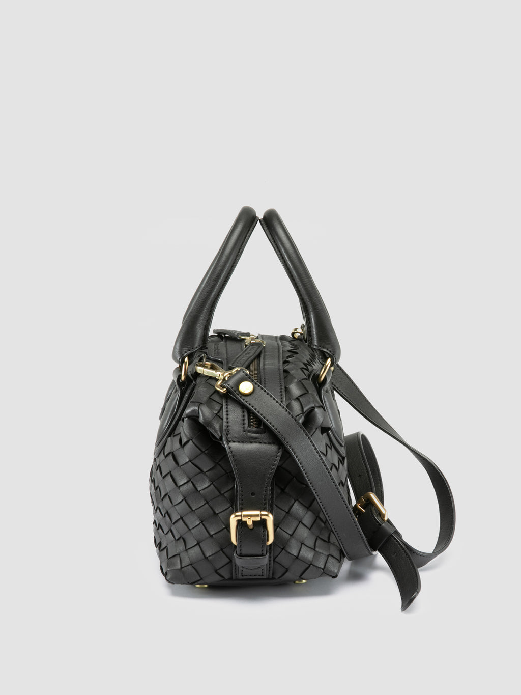 AURA 002 - Black Leather Handle Bag - 4