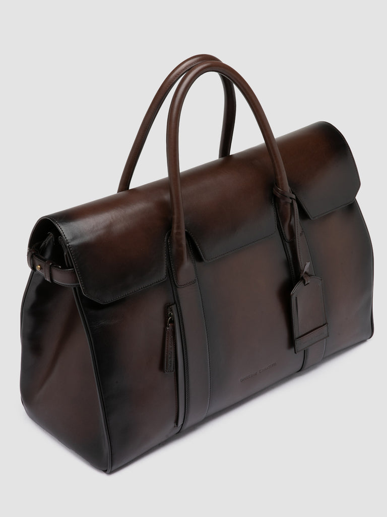 BOSTONIAN 001 - Brown Leather Weekender-hover