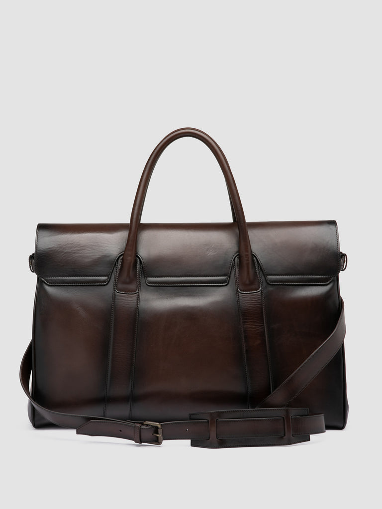 BOSTONIAN 001 - Brown Leather Weekender