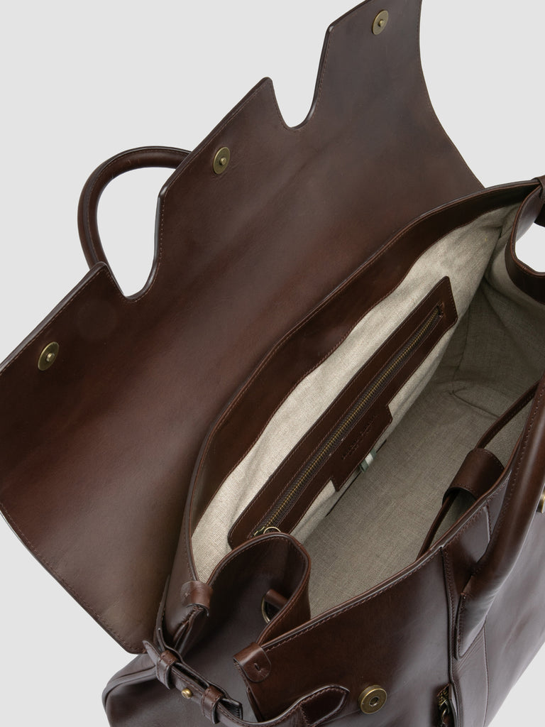 BOSTONIAN 001 - Brown Leather Weekender