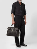 BOSTONIAN 002 - Brown Leather Briefcase - thumb image 2,side view