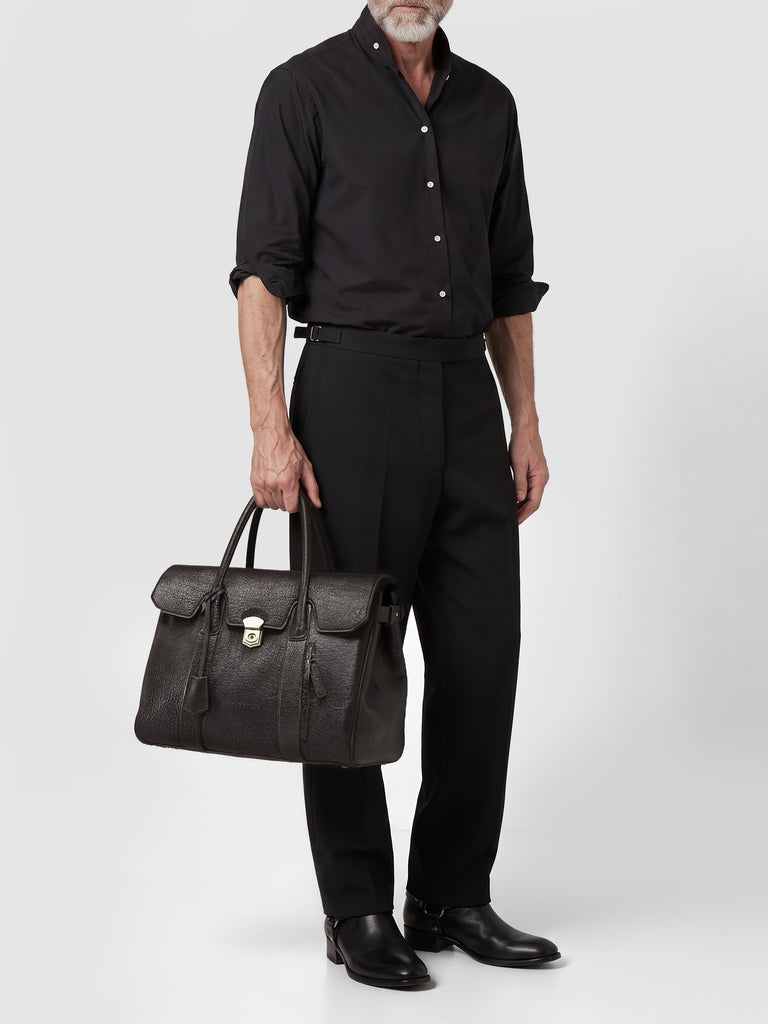 BOSTONIAN 002 - Brown Leather Briefcase