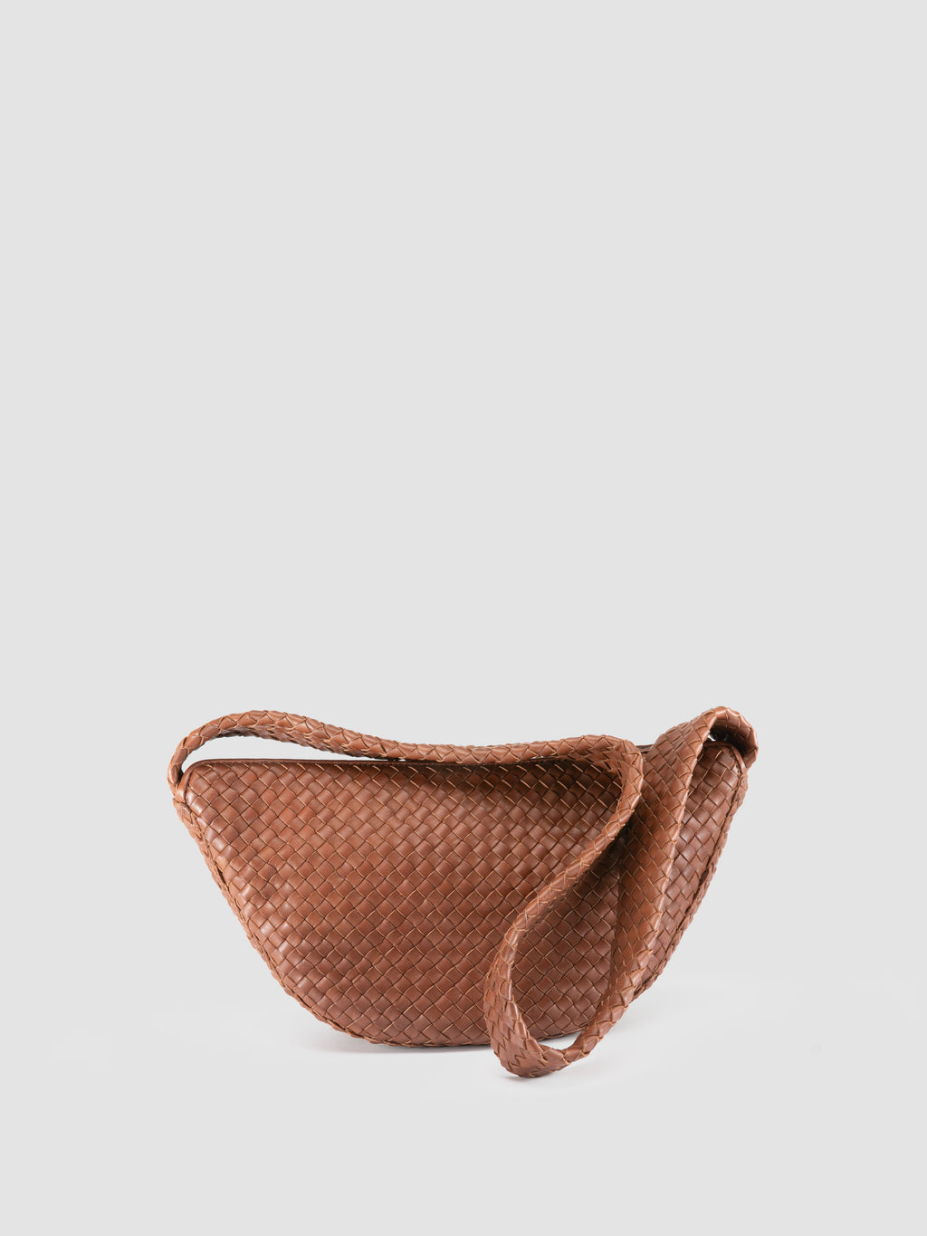 OC CLASS 068 - Brown Woven Leather Crossbody Bag - 3