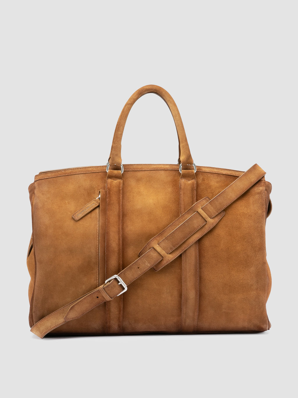 QUENTIN 009 - Brown Suede Bag - image 1,side view