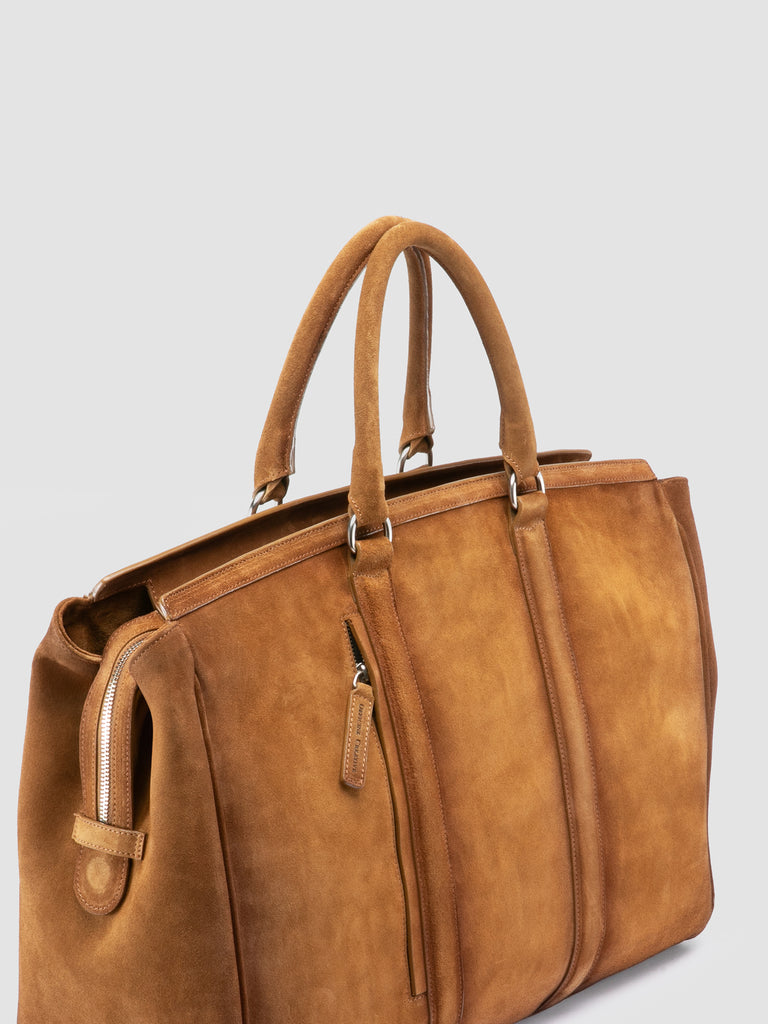 QUENTIN 009 - Brown Suede Bag-hover