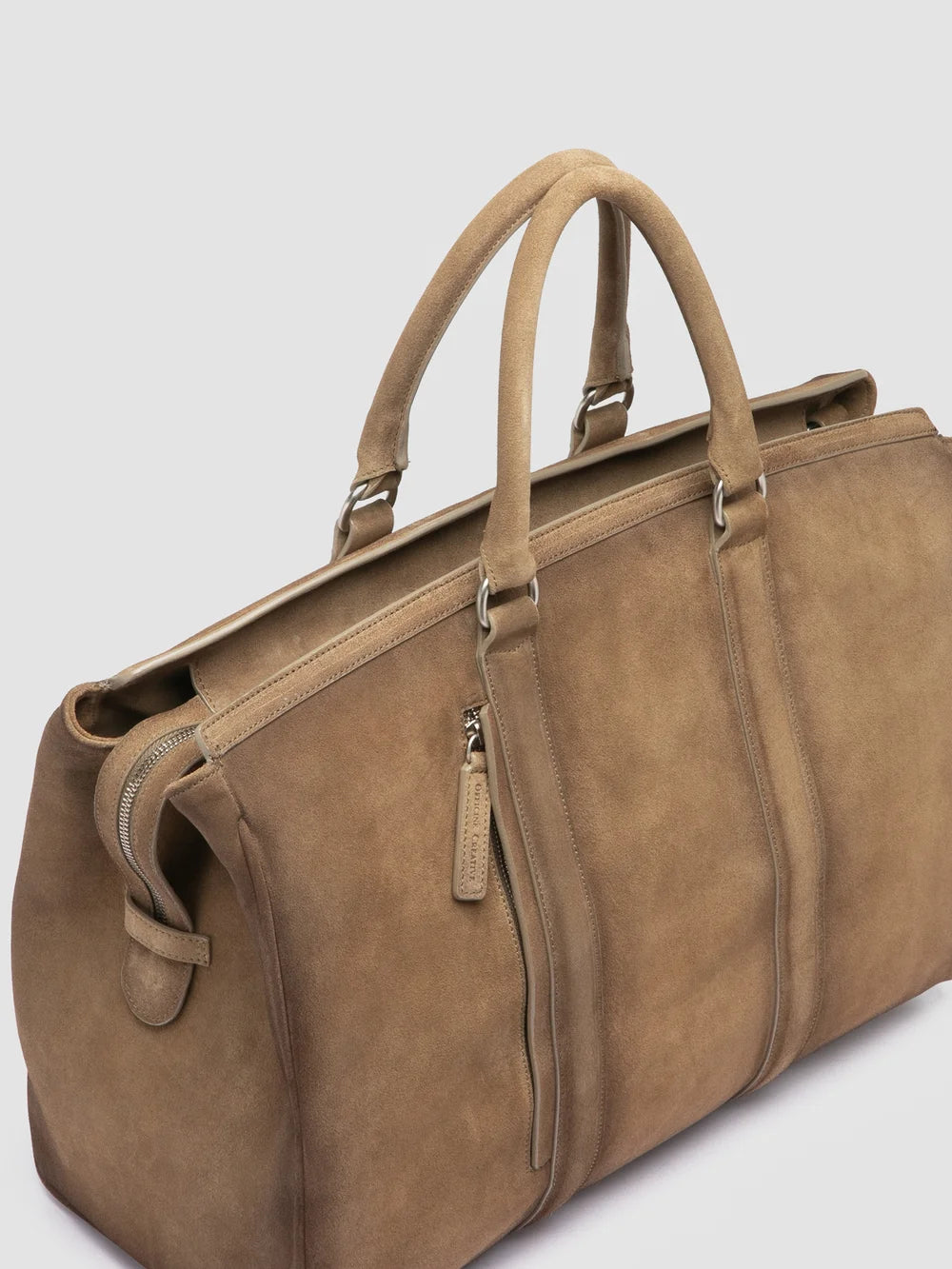 QUENTIN 009 - Taupe Suede Bag - 1