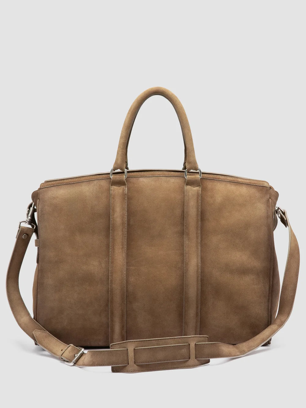 QUENTIN 009 - Taupe Suede Bag - 3