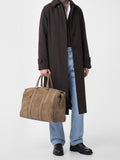QUENTIN 009 - Taupe Suede Bag - thumb image 2,side view