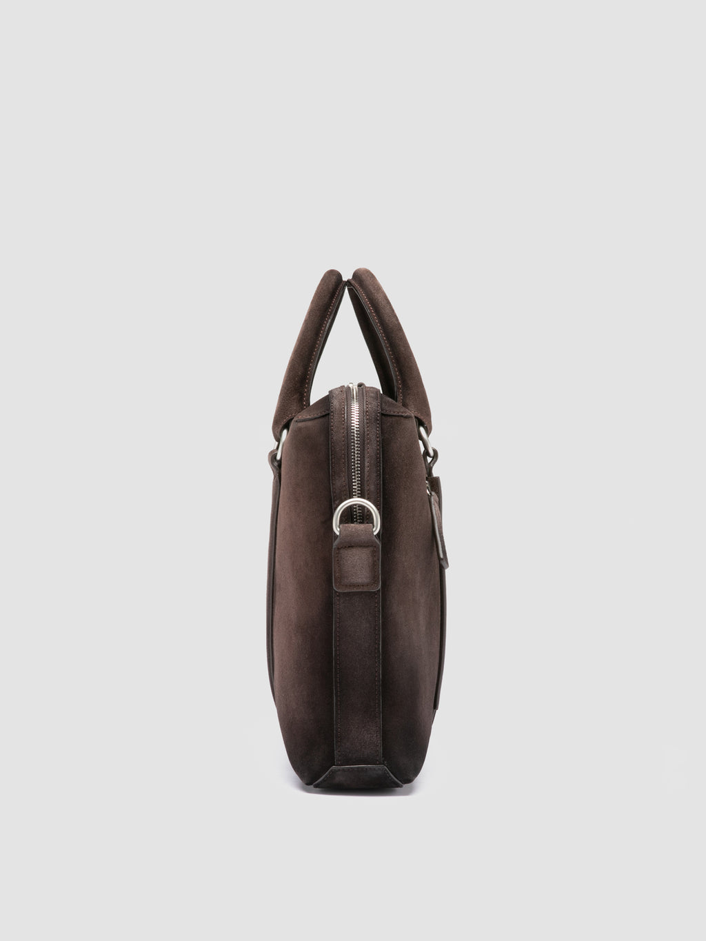 QUENTIN 019 - Dark Brown Suede Briefcase - 2