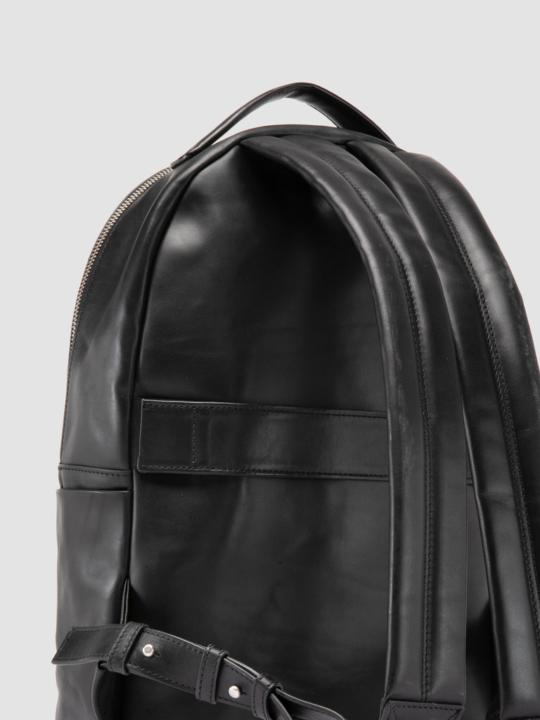 QUENTIN 020 - Black Leather Backpack