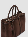 QUENTIN 021 - Brown Suede Briefcase - 1
