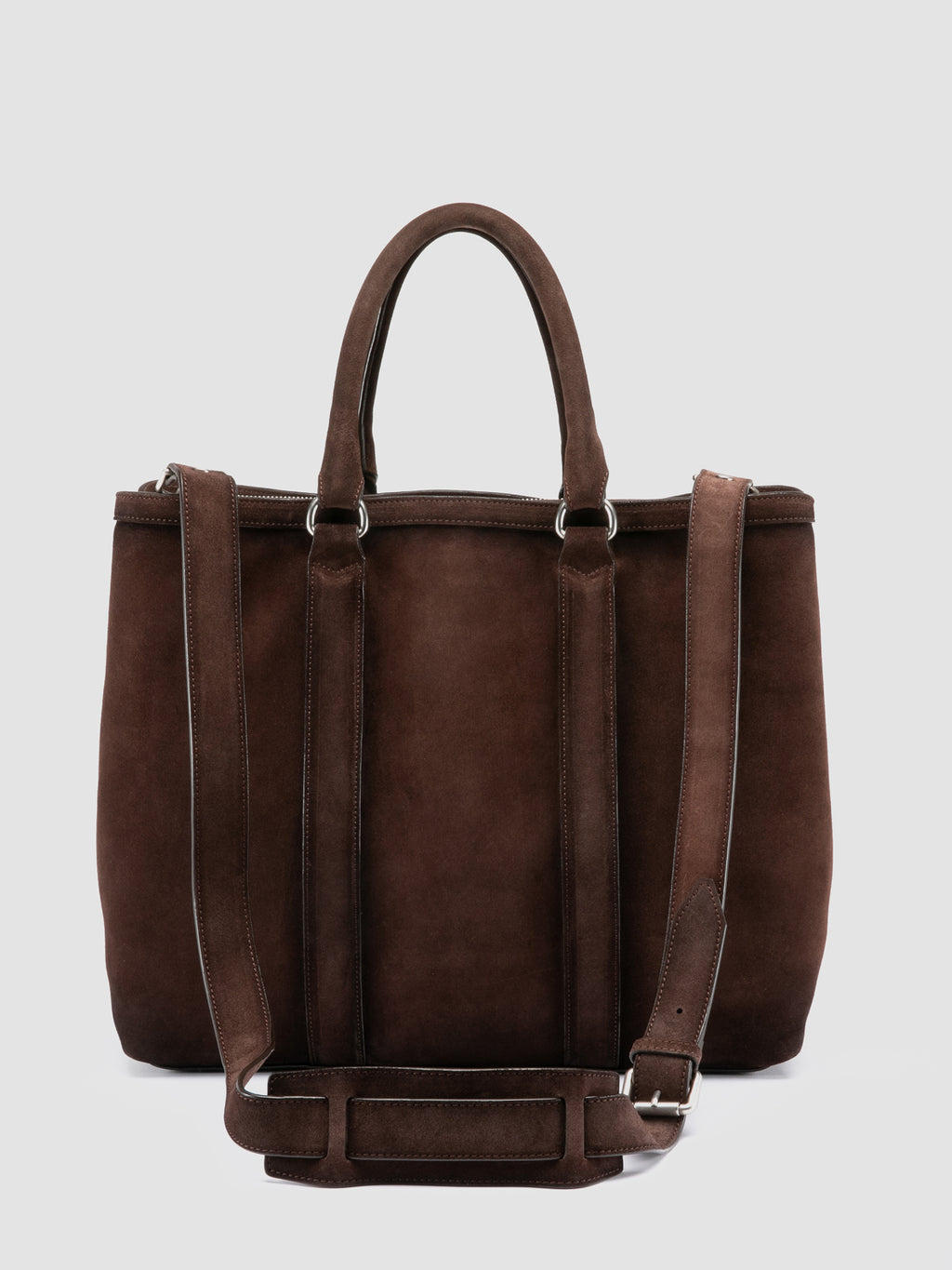 QUENTIN 021 - Brown Suede Briefcase - 3