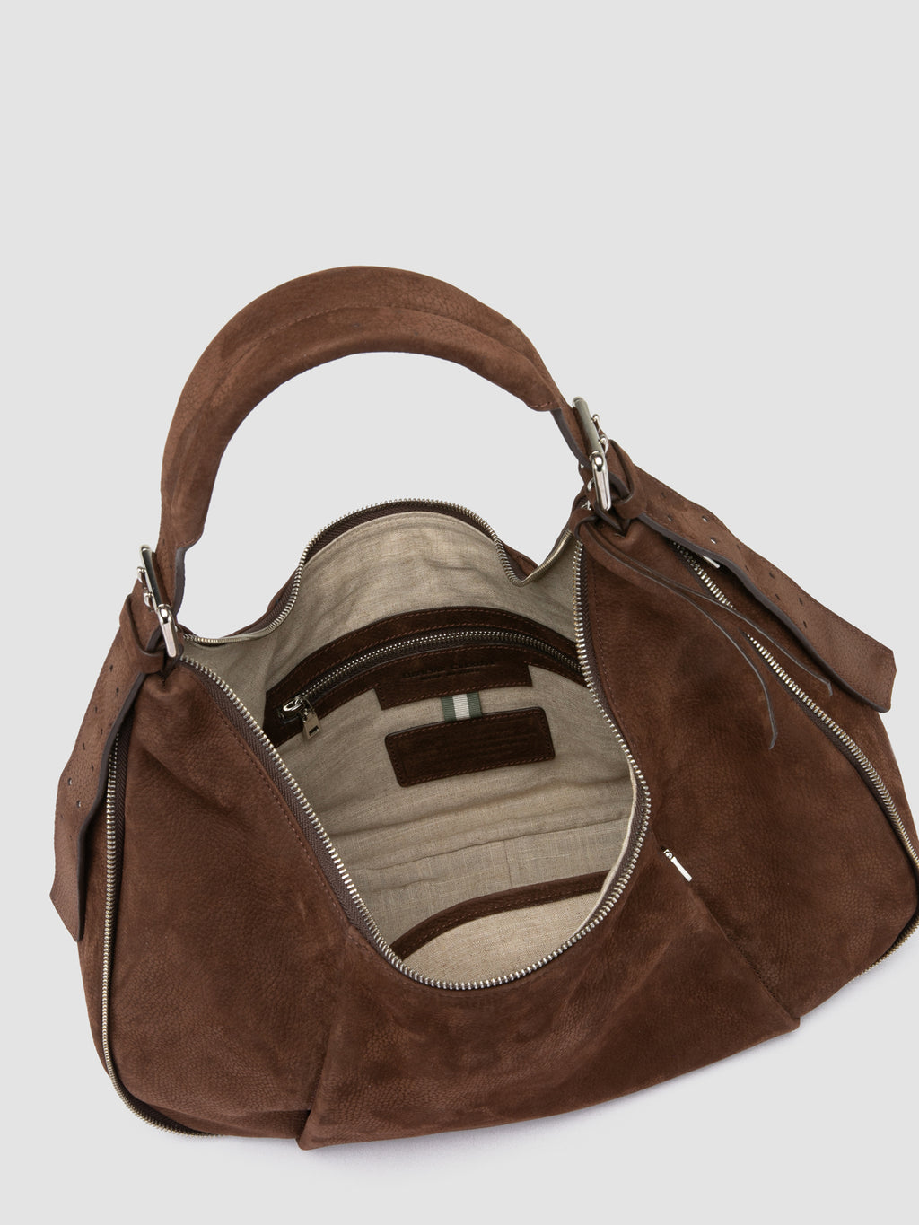 GHINZA 002 - Brown Suede Shoulder Bags - image OCBGHI002NABU4F290TU0 - 6