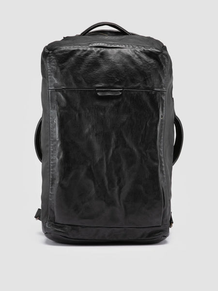 Men's Black Leather Backpack: HELMET 052 – Officine Creative