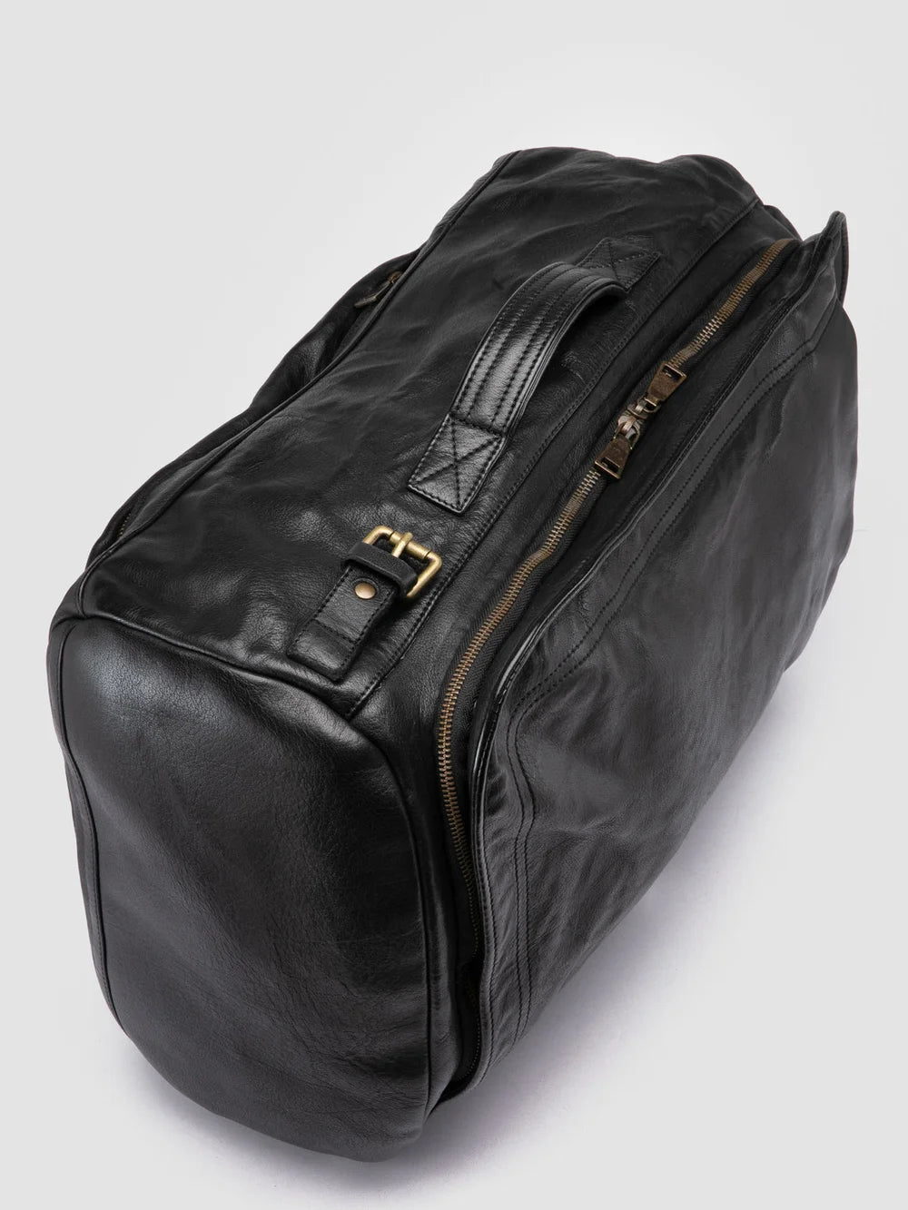 HELMET 052 - Black Leather Backpack - 1