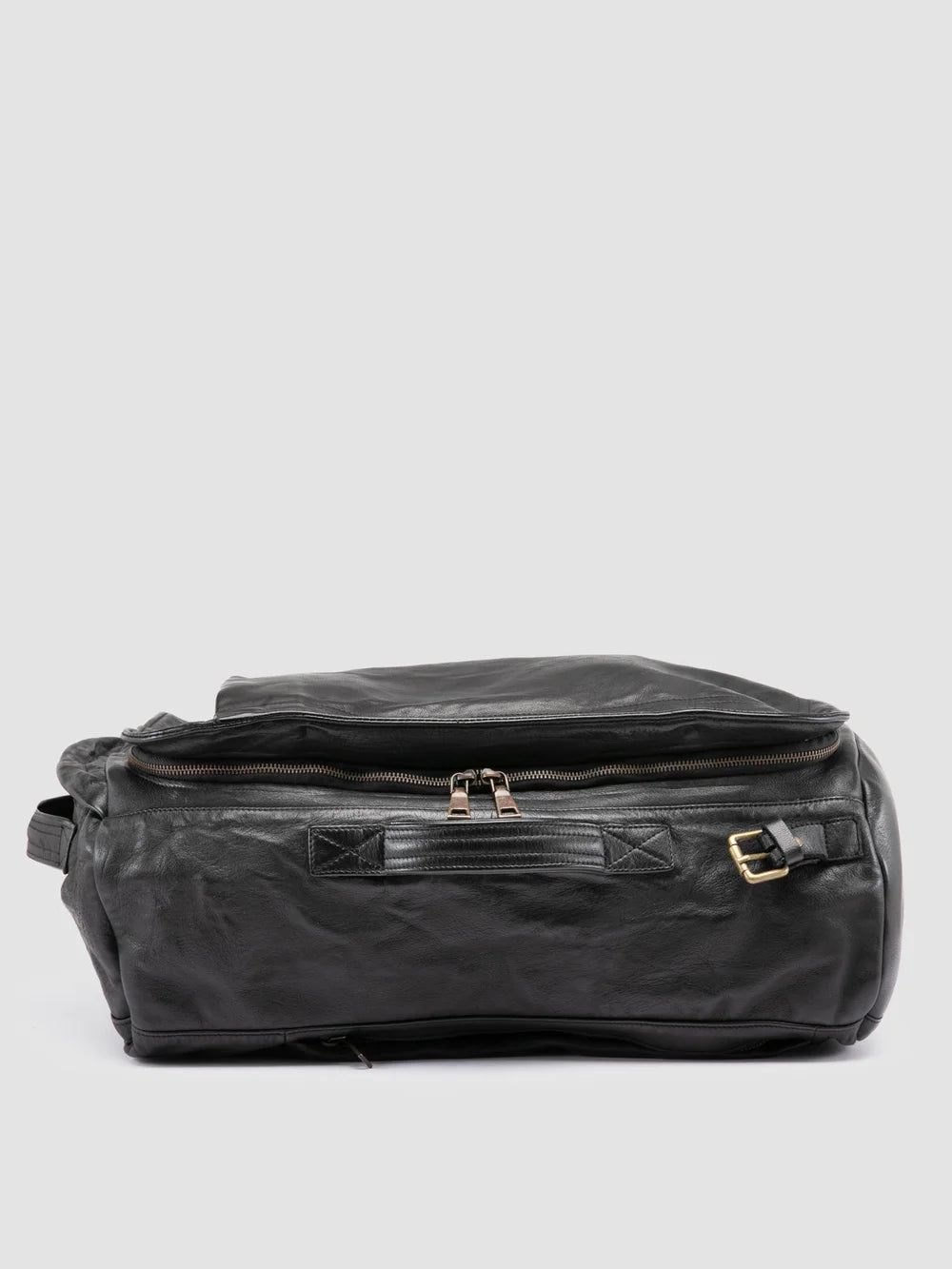 HELMET 052 - Black Leather Backpack - 5