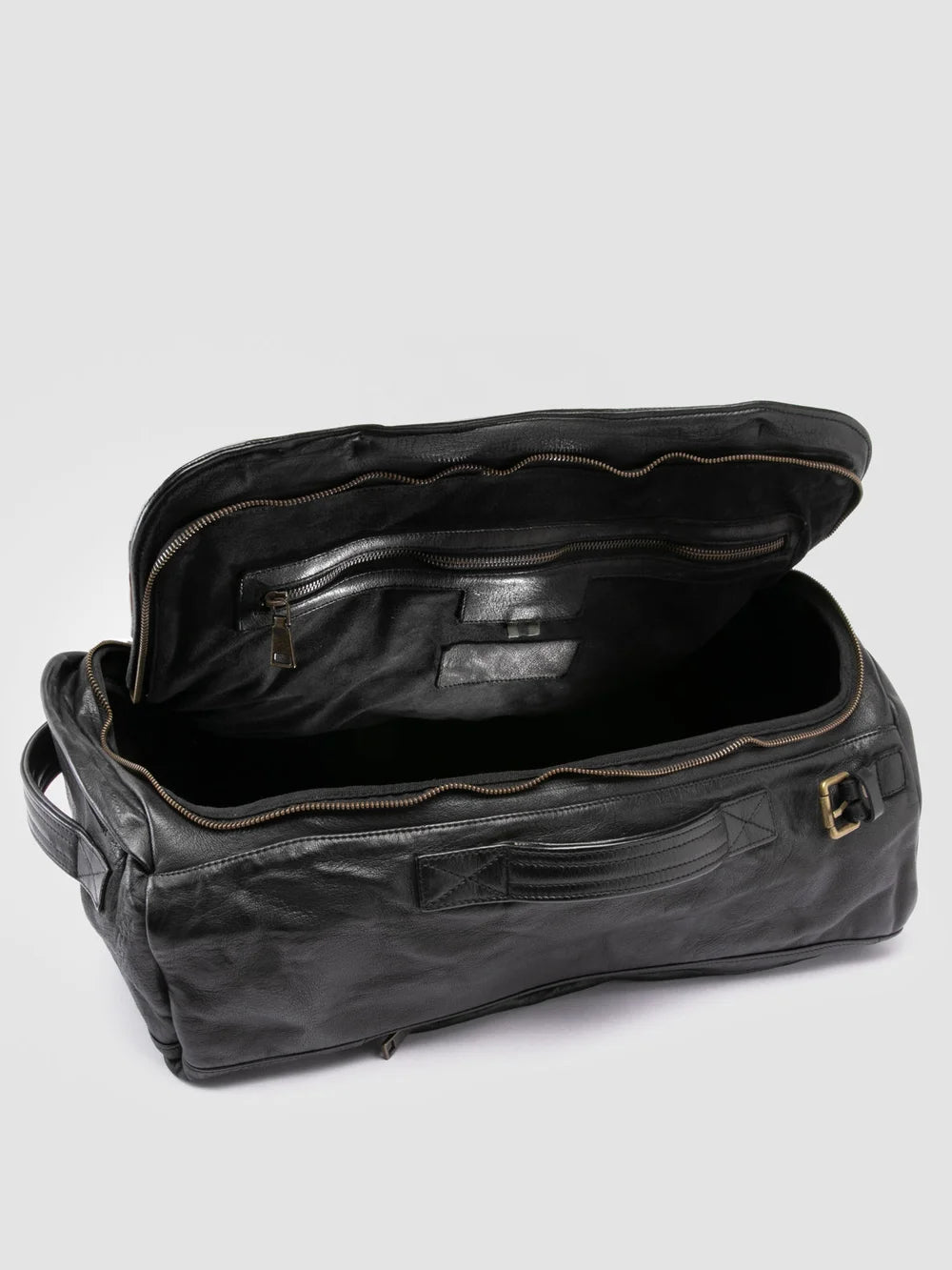 HELMET 052 - Black Leather Backpack - 6