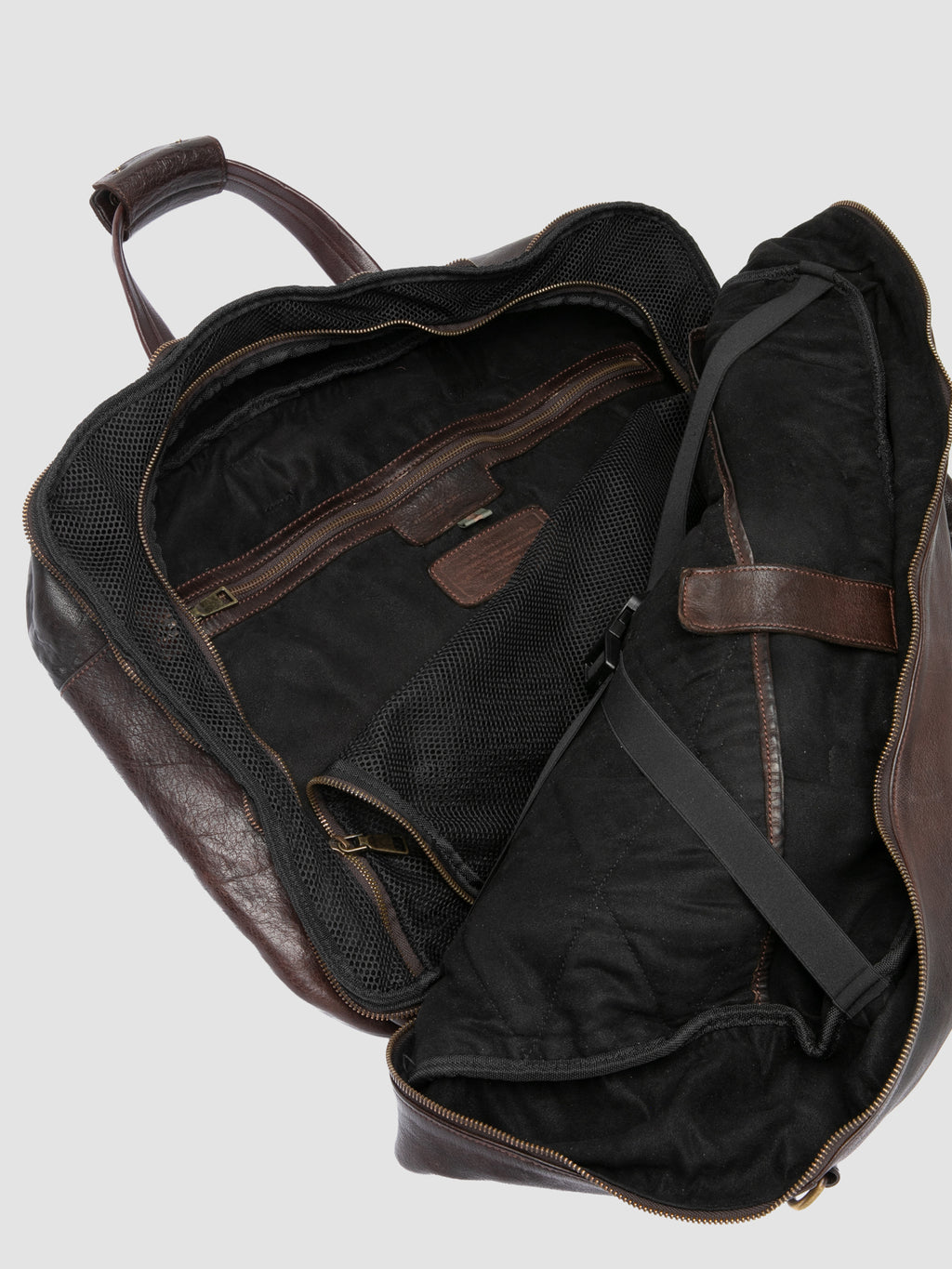 HELMET 056 - Brown Leather Weekender - image 8,side view