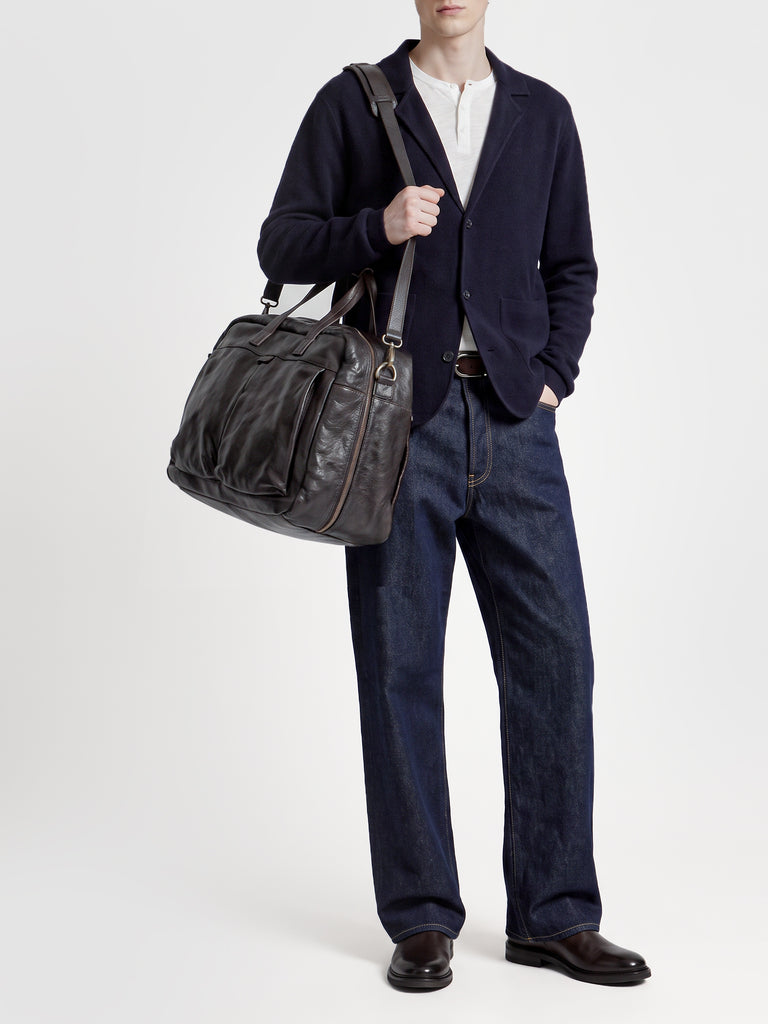 HELMET 056 - Brown Leather Weekender