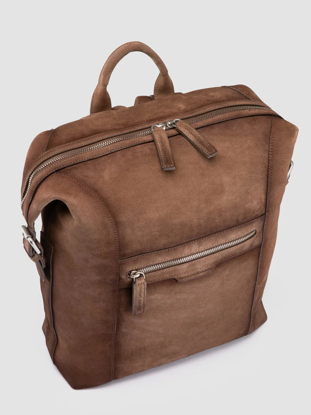 JULES 005 - Brown Suede Backpack - 1