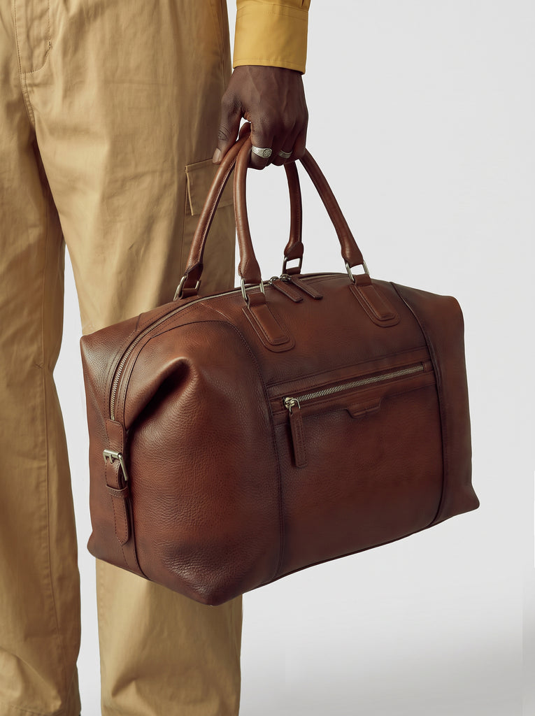 JULES 006 - Brown Leather Travel Bag