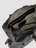 JULES 007 - Black Leather Briefcase - thumb image 6,side view