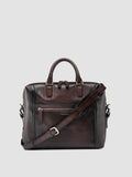 JULES 007 - Brown Leather Briefcase - thumb image 1,side view