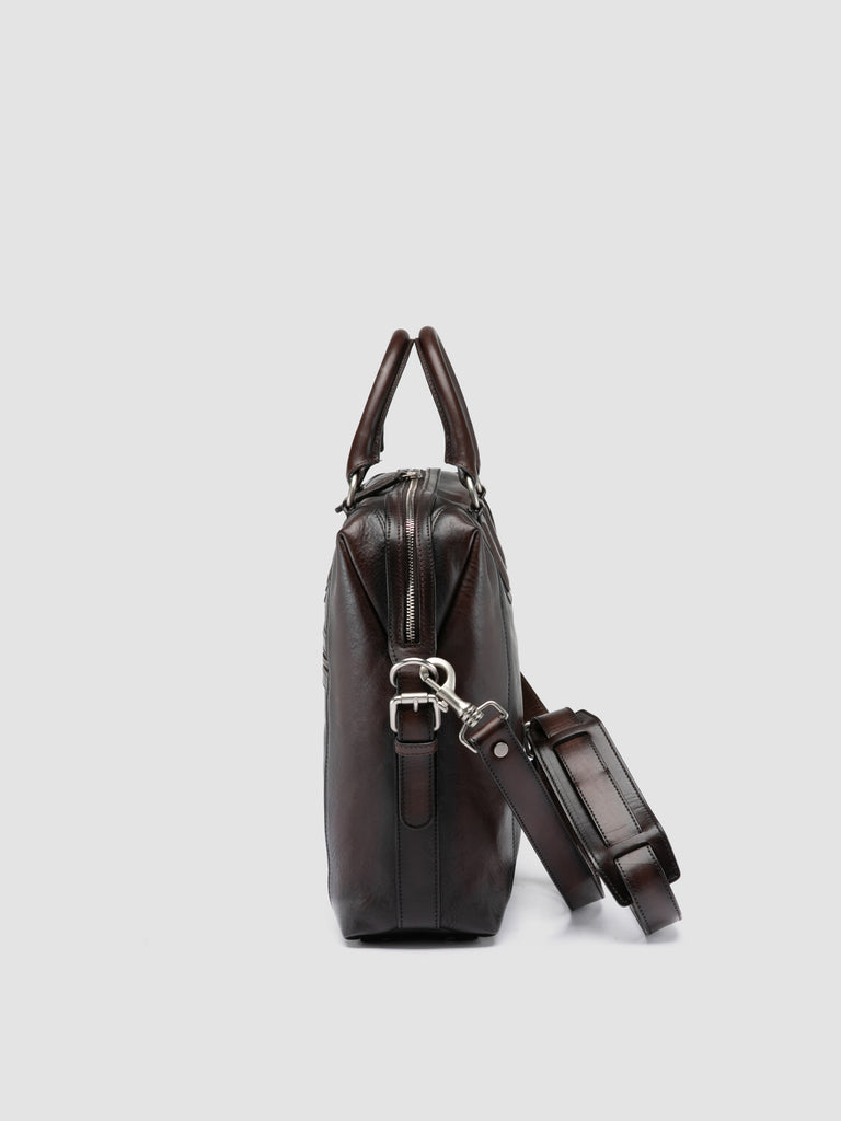 JULES 007 - Brown Leather Briefcase