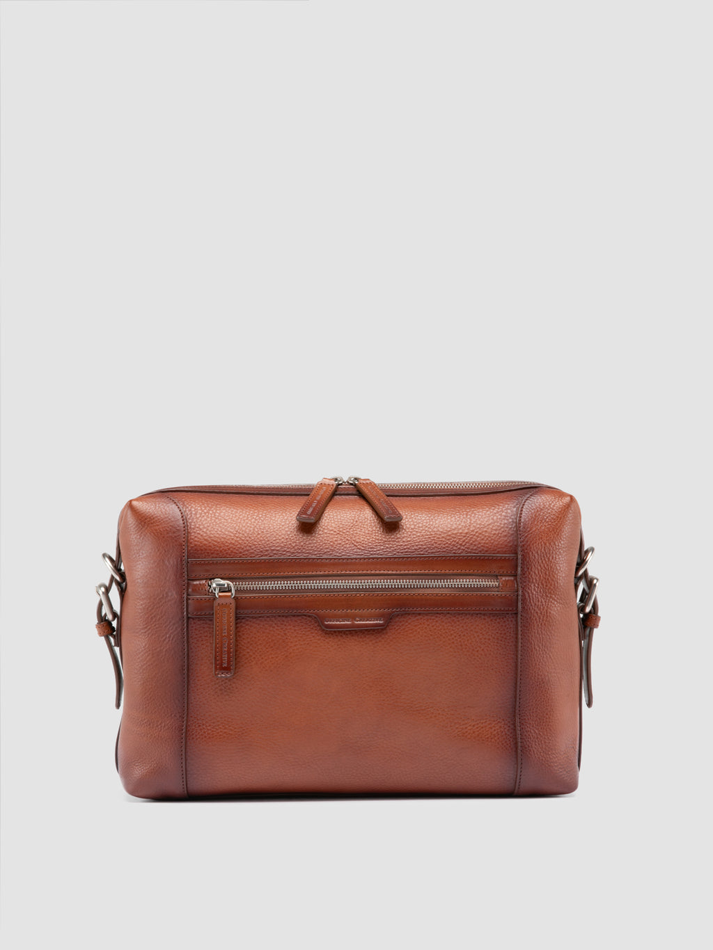 JULES 009 - Brown  Leather Briefcase - image 3,side view