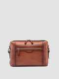 JULES 009 - Brown  Leather Briefcase - thumb image 3,side view