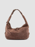 JULIE 015 - Brown Suede Shoulder Bag - thumb image 1,side view