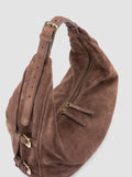 JULIE 015 - Brown Suede Shoulder Bag - thumb image 2,side view