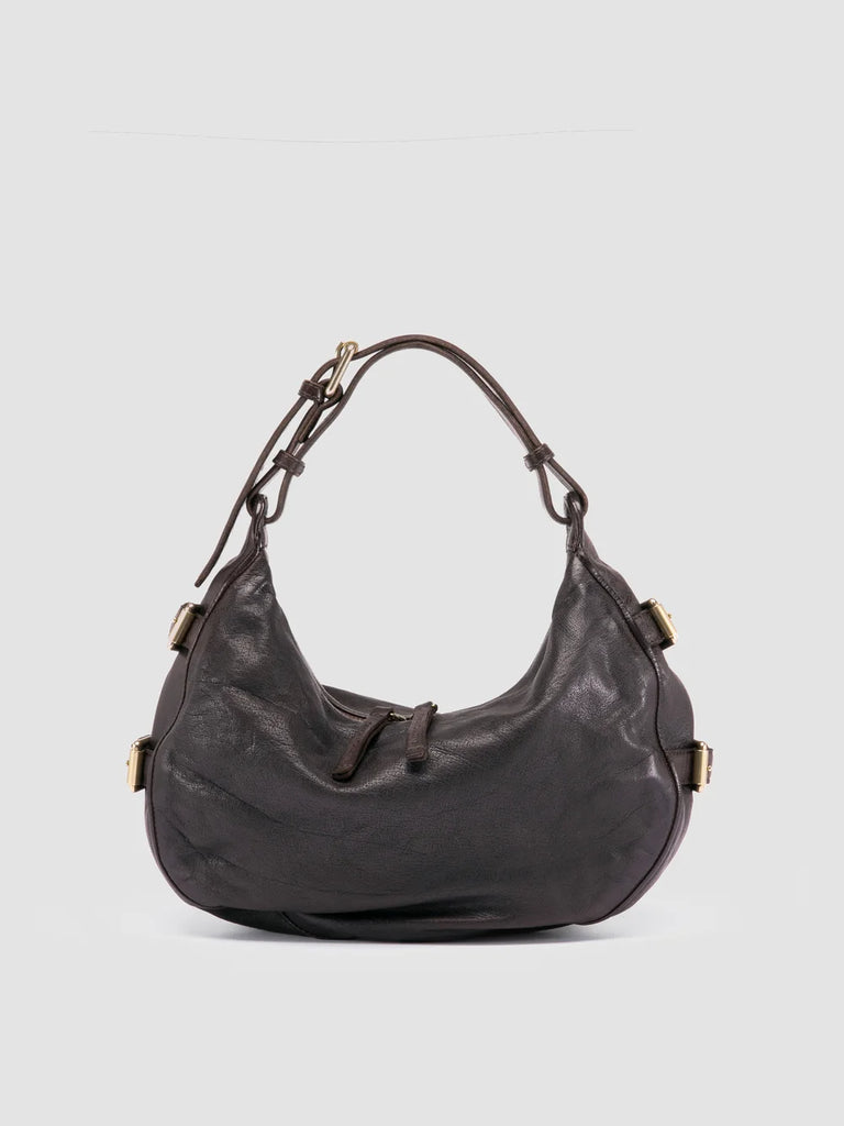 JULIE 016 - Brown Leather Shoulder Bag