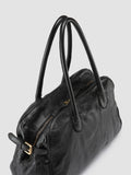 JULIE 019 - Black Leather Handle Bag - thumb image 2,side view